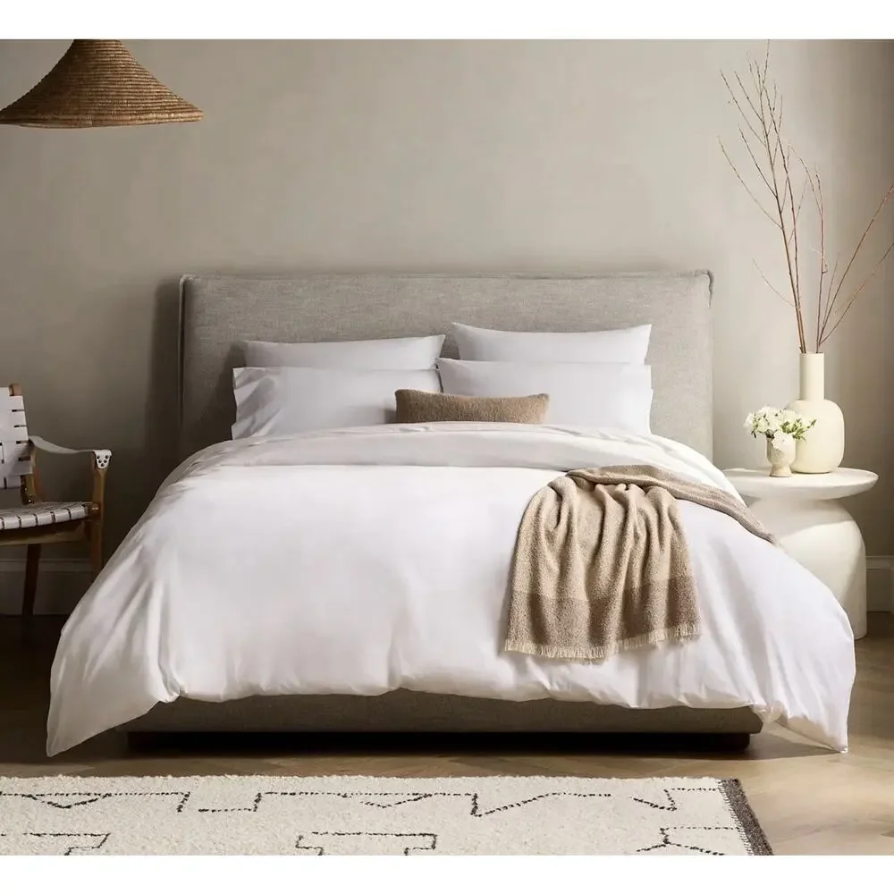 Quince Organic Cotton Percale Duvet Cover White Full/Queen 88x92 NWT